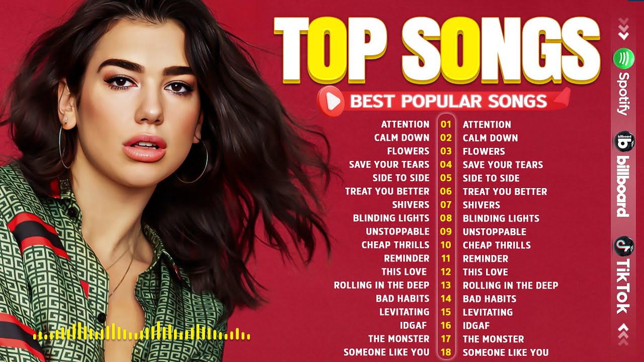 Billboard Top 50 This Week - Dua Lipa, Selena Gomez, Miley Cyrus, Ed ...