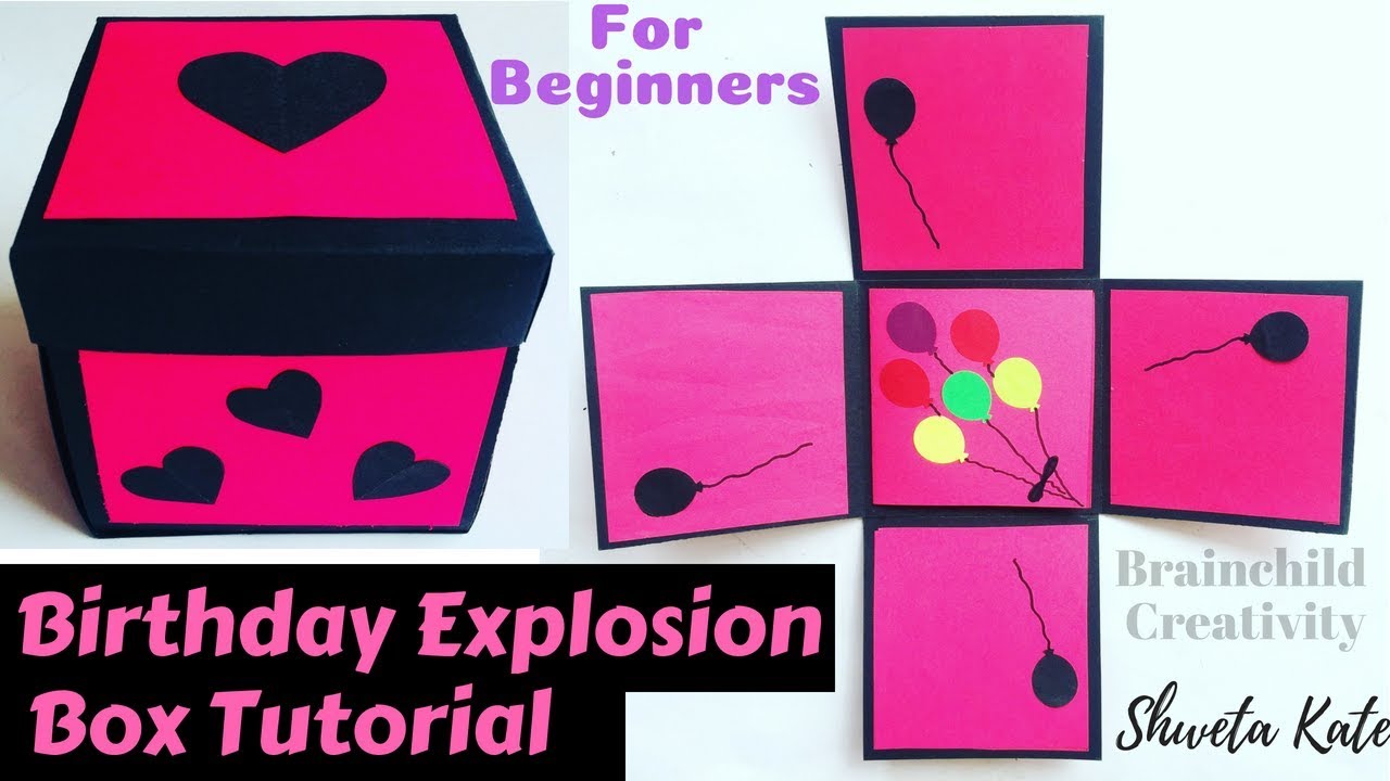 Explosion Box Tutorial For Beginners | DIY Explosion Box For Birthday ...