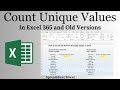 How to Count Distinct or Unique Values in Excel Cell Range