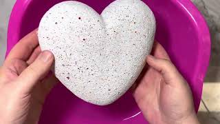 Glittery Heart Water Crush \u0026 Reform Process | Oddly Satisfying | ASMR | Sleep Aid