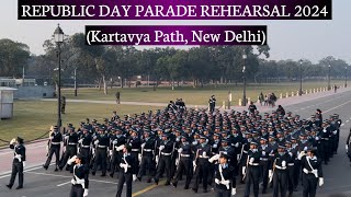 Republic Day Parade Rehearsal 2024 ||  IAF Contingent Marching || Kartavya Path || Amit Sumit Vlogs