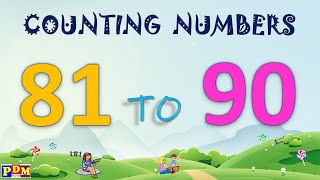 counting 81 to 90 |Counting Numbers 81-90 | Number Reading /kindergarten counting Numbers for  Kids