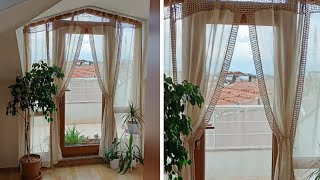 Design your curtain with a piece of tulle / tutorial #diy