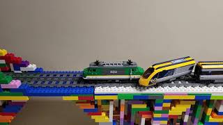 slow motion train crash compilation (Lego Train crashes #9)