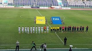 The Guam Hymn and National anthem of Turkmenistan (Kopetdag stadium, Ashgabat)