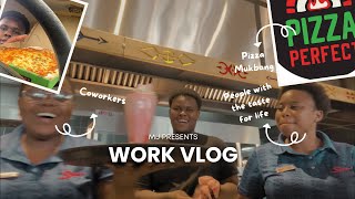 Work Vlog @ Spur🧇| Pizza Perfect Mukbang🍕| Tory Dropped What!?!☔️