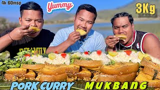 3KG PORK And Hangam(mustard) CURRY| Mukbang| yummy🔥🔥 @tamildirectormanipur8570 @Manipur.KingKong