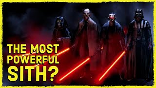 Who Was The MOST POWERFUL Sith Lord In All Of Star Wars?