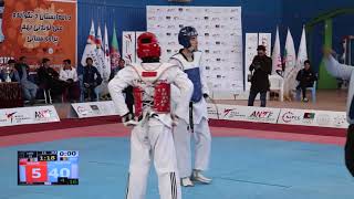 Final_58kg Mohsen Rezayee vs Mohammad Wasim Nikzad 9th Afghanistan senior Taekwondo championships