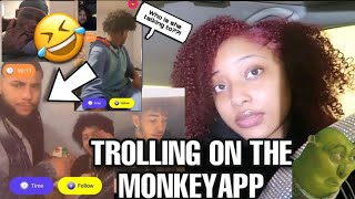 LATE NIGHT TROLLING ON THE MONKEY APP... **ROASTING** 😯 Pt.2🤣