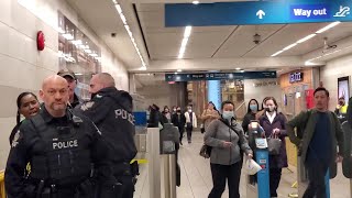 Vancouver Transit Police harshly arrest woman, out of control cop wants excuse to arrest for filming