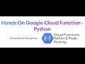 Hands On Google Cloud Function - Python