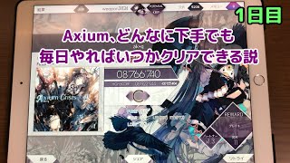 【Arcaea】Axium、どんなに下手でも毎日やればいつかクリアできる説～1日目～