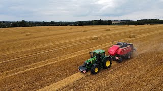 John Deere baling Winter Barley Suffolk 2023