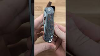 Orca 2.0 Frame Lock Flipper with Orange TechnoCarbo Inlay (Serial #098) - M390 by Arno Bernard