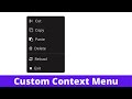 Create Custom Right Click / Context Menu using HTML, CSS & JavaScript