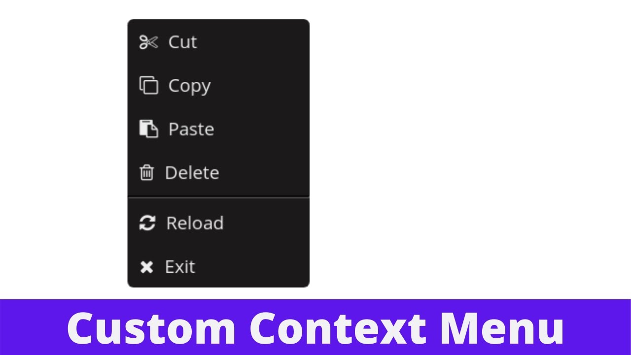 Create Custom Right Click / Context Menu Using HTML, CSS & JavaScript ...