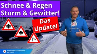 Update! Kräftige Tiefs bringen Schnee, Regen, Sturm und Gewitter!