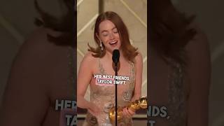 Emma Stone DEFENDS Taylor Swift at Golden Globes from the host 🥲❤️ #shorts #taylorswift