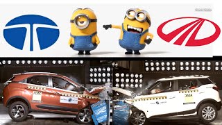 Tata NEXON vs Mahindra XUV300 - Crash Test in MINION Style