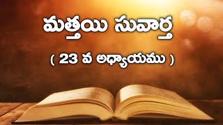 Gospel Of Matthew | మత్తయి సువార్త Chapter 23 | Audio bible telugu