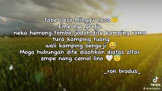 tabe leso minggu naca😇 #manggaraistori_by ron brodus