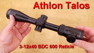 Athlon Talos 3-12x40 BDC 600 IR - Unboxing