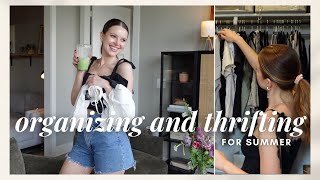 VLOG: decluttering, organizing + thrifting for SUMMER (+ chat about body image)