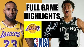 Los Angeles Lakers vs San Antonio Spurs FULL GAME  HIGHLIGHTS | 2022 NBA Regular Season