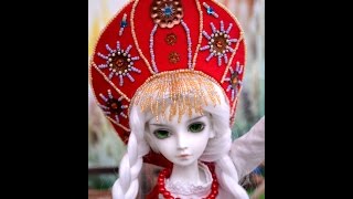 Making Russian style tiara crown - Kokoshnik for MSD BJD doll