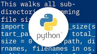 Calculating a directory's size using Python?