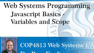 Web Programming - Javascript - Basics - Scope Rules