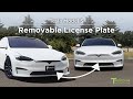 Tesla Model S Quick On/Off Removable Front License Plate With Hidden Magnetic Mount