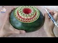 watermelon thai carving แกะสลักแตงโม junior phusaming