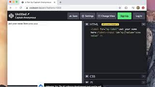 Topics - Html: The HTML Label Element