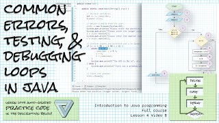 Common loop errors, debugging loops, and designing loop tests; Intro Java course Lesson 4 Video 8