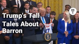 Trump Jokes About Barron's Height During Gators Visit