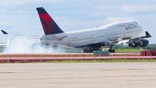 Delta 747 EMERGENCY LANDING (Hydraulic issue), DTW.