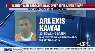 Wanted Bowling Green man arrested after multi-county high-speed chase