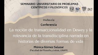 Conferencia • La noción de transaccionalidad en Dewey