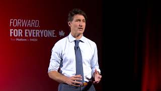 10AM EDT: Justin Trudeau releases the Liberal Party platform