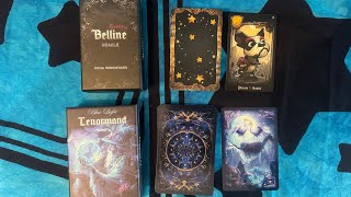 CREEPY BELLINE et BLUE LIGHT LENORMAND : encore 2 jeux magnifiques d’ @adrianhanguehard ❤️