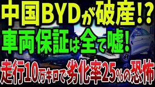 BYDの車両保証は全て嘘！走行10万キロで劣化率25％！中国EVバッテリー問題が深刻すぎる1キロ40円の運賃に隠された絶望【ゆっくり解説】