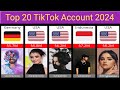 Most Followed TikTok Account 2024 ||  Top 20 TikTok Stars In 2024