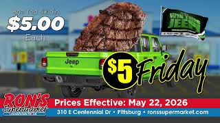 One Day Sale May 22 | Hot Deals | Ron’s Supermarket | Pittsburg, KS