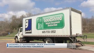 Goodwill's "Goodshred" Truck Shredding Documents For Free Tomorrow