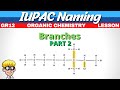 Naming Organic Molecules Grade 12 | Branches