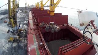 Truck Loading on Ship to Discharge Cargo