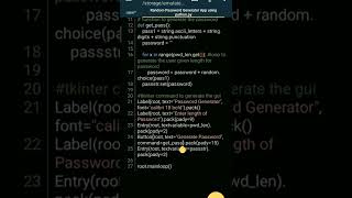 Password generator using python tkinter