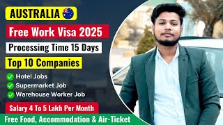 Australia 🇦🇺 Free Work Permit 2024 | Processing time 14 days Only | Fruit Packing + supermarket job